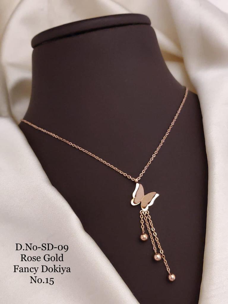 Rose Gold And Silver Designer Chain Catalog
